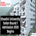 Shoolini University Solan Round 1 Admission 2026 Begins; Apply by March 30 @shooliniuniversity.com